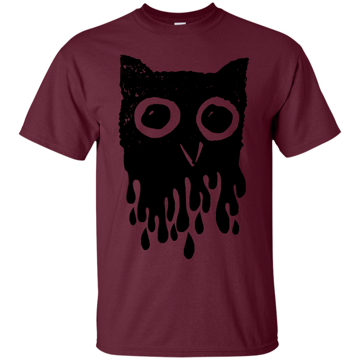 T-Shirts Maroon / S Dripping Owl T-Shirt