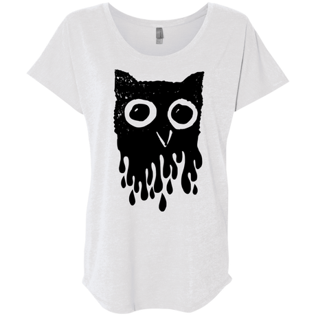 T-Shirts Heather White / X-Small Dripping Owl Triblend Dolman Sleeve