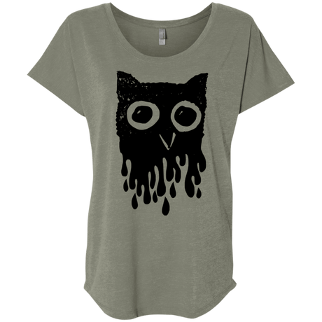 T-Shirts Venetian Grey / X-Small Dripping Owl Triblend Dolman Sleeve
