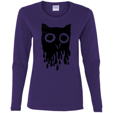 T-Shirts Purple / S Dripping Owl Women's Long Sleeve T-Shirt