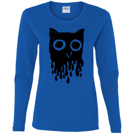 T-Shirts Royal / S Dripping Owl Women's Long Sleeve T-Shirt
