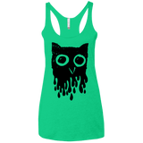 T-Shirts Envy / X-Small Dripping Owl Women's Triblend Racerback Tank