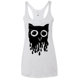 T-Shirts Heather White / X-Small Dripping Owl Women's Triblend Racerback Tank