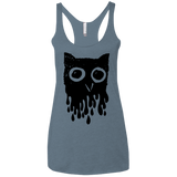 T-Shirts Indigo / X-Small Dripping Owl Women's Triblend Racerback Tank
