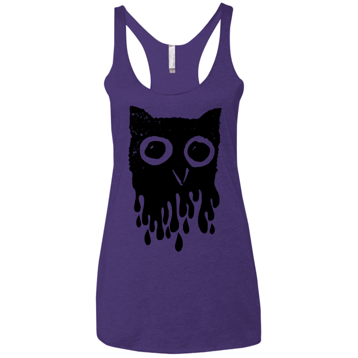 T-Shirts Purple Rush / X-Small Dripping Owl Women's Triblend Racerback Tank