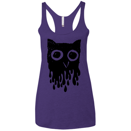 T-Shirts Purple Rush / X-Small Dripping Owl Women's Triblend Racerback Tank
