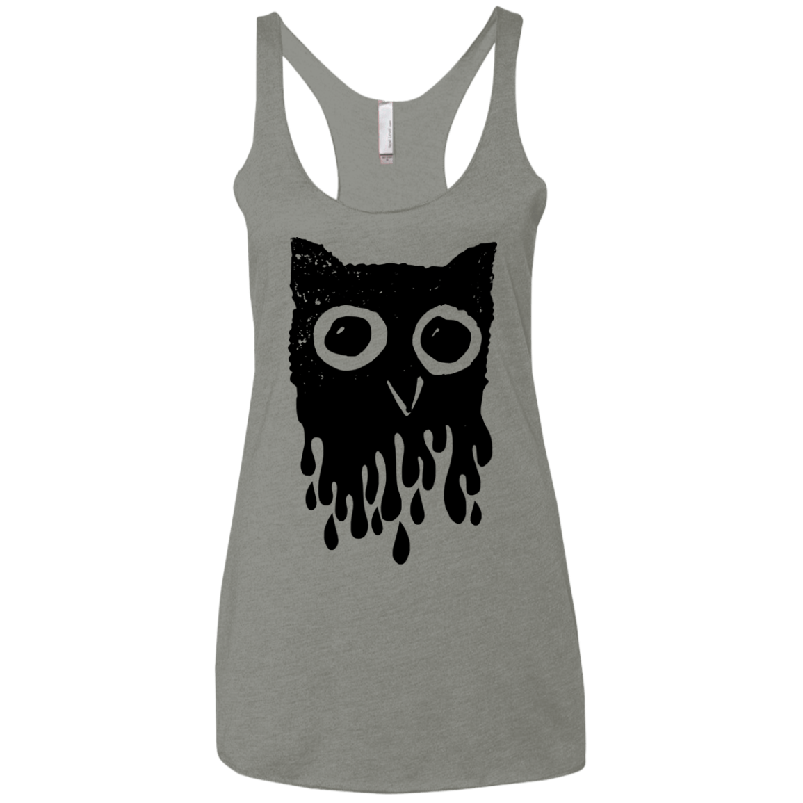 T-Shirts Venetian Grey / X-Small Dripping Owl Women's Triblend Racerback Tank
