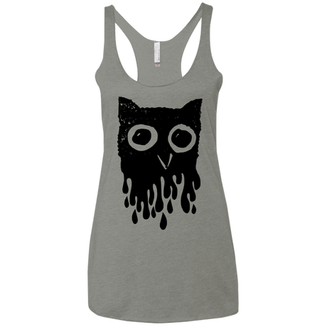 T-Shirts Venetian Grey / X-Small Dripping Owl Women's Triblend Racerback Tank