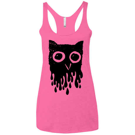 T-Shirts Vintage Pink / X-Small Dripping Owl Women's Triblend Racerback Tank