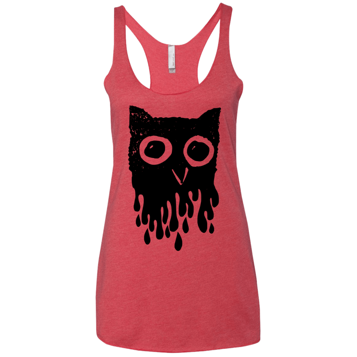 T-Shirts Vintage Red / X-Small Dripping Owl Women's Triblend Racerback Tank