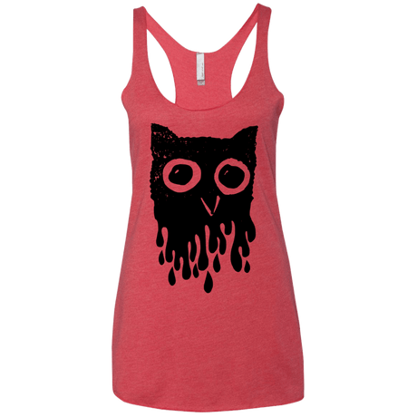 T-Shirts Vintage Red / X-Small Dripping Owl Women's Triblend Racerback Tank
