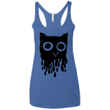 T-Shirts Vintage Royal / X-Small Dripping Owl Women's Triblend Racerback Tank