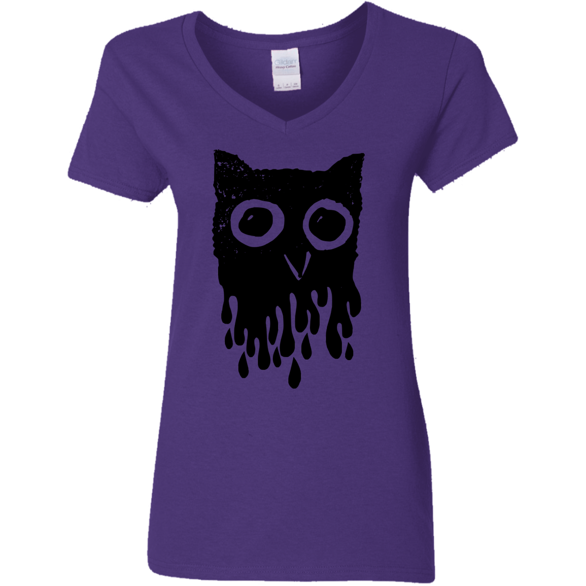 T-Shirts Purple / S Dripping Owl Women's V-Neck T-Shirt