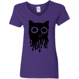 T-Shirts Purple / S Dripping Owl Women's V-Neck T-Shirt