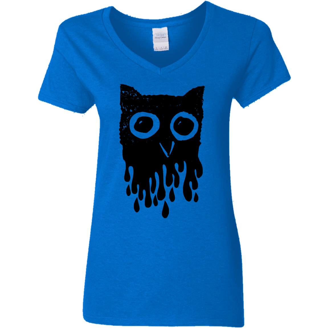 T-Shirts Royal / S Dripping Owl Women's V-Neck T-Shirt