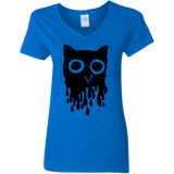 T-Shirts Royal / S Dripping Owl Women's V-Neck T-Shirt