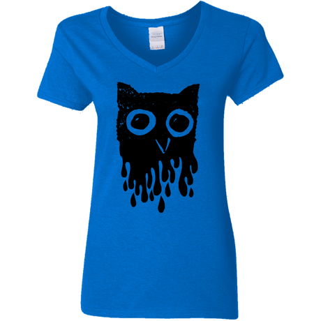 T-Shirts Royal / S Dripping Owl Women's V-Neck T-Shirt