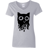 T-Shirts Sport Grey / S Dripping Owl Women's V-Neck T-Shirt