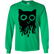 T-Shirts Irish Green / YS Dripping Owl Youth Long Sleeve T-Shirt