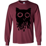 T-Shirts Maroon / YS Dripping Owl Youth Long Sleeve T-Shirt
