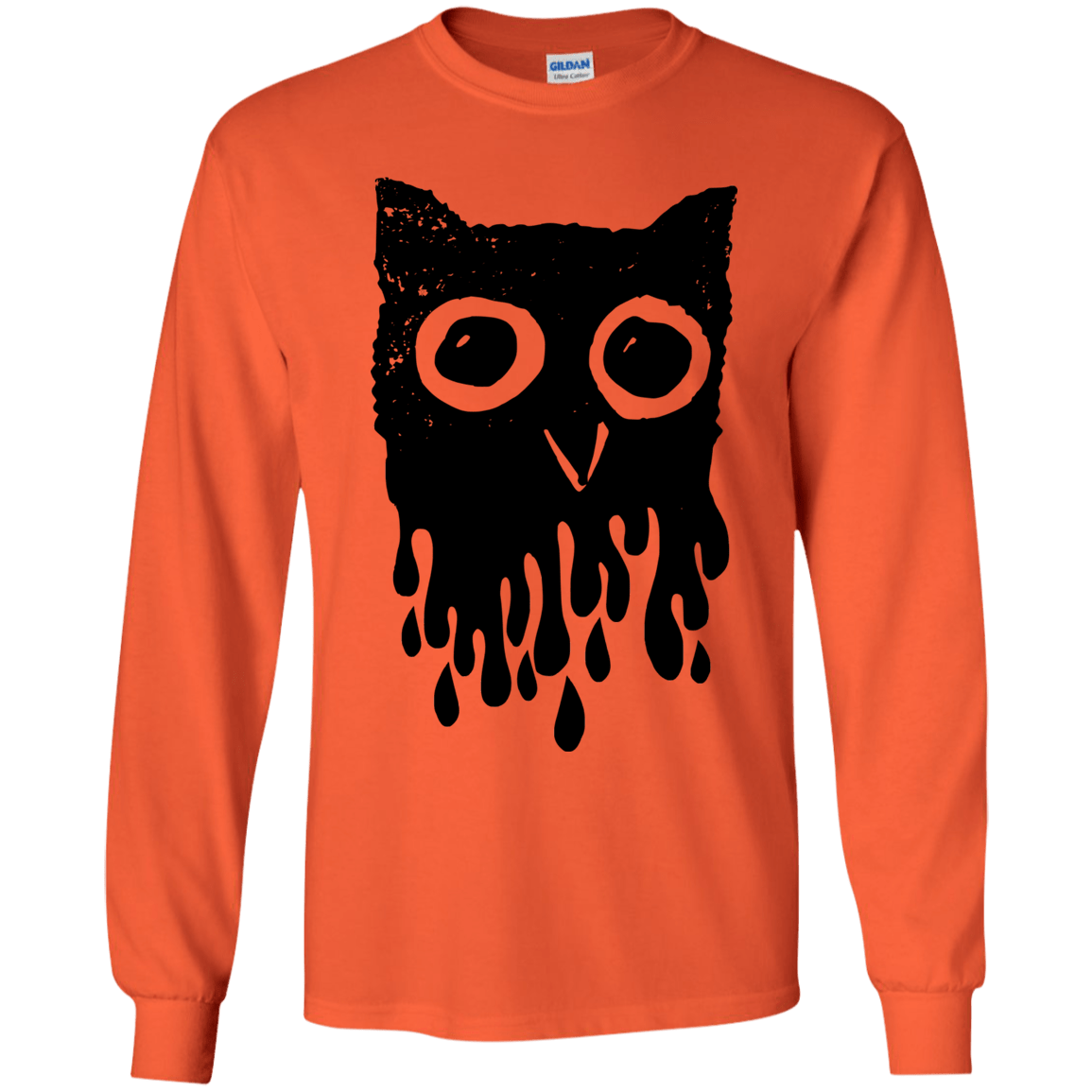 T-Shirts Orange / YS Dripping Owl Youth Long Sleeve T-Shirt