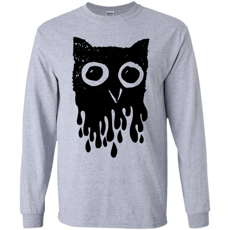 T-Shirts Sport Grey / YS Dripping Owl Youth Long Sleeve T-Shirt