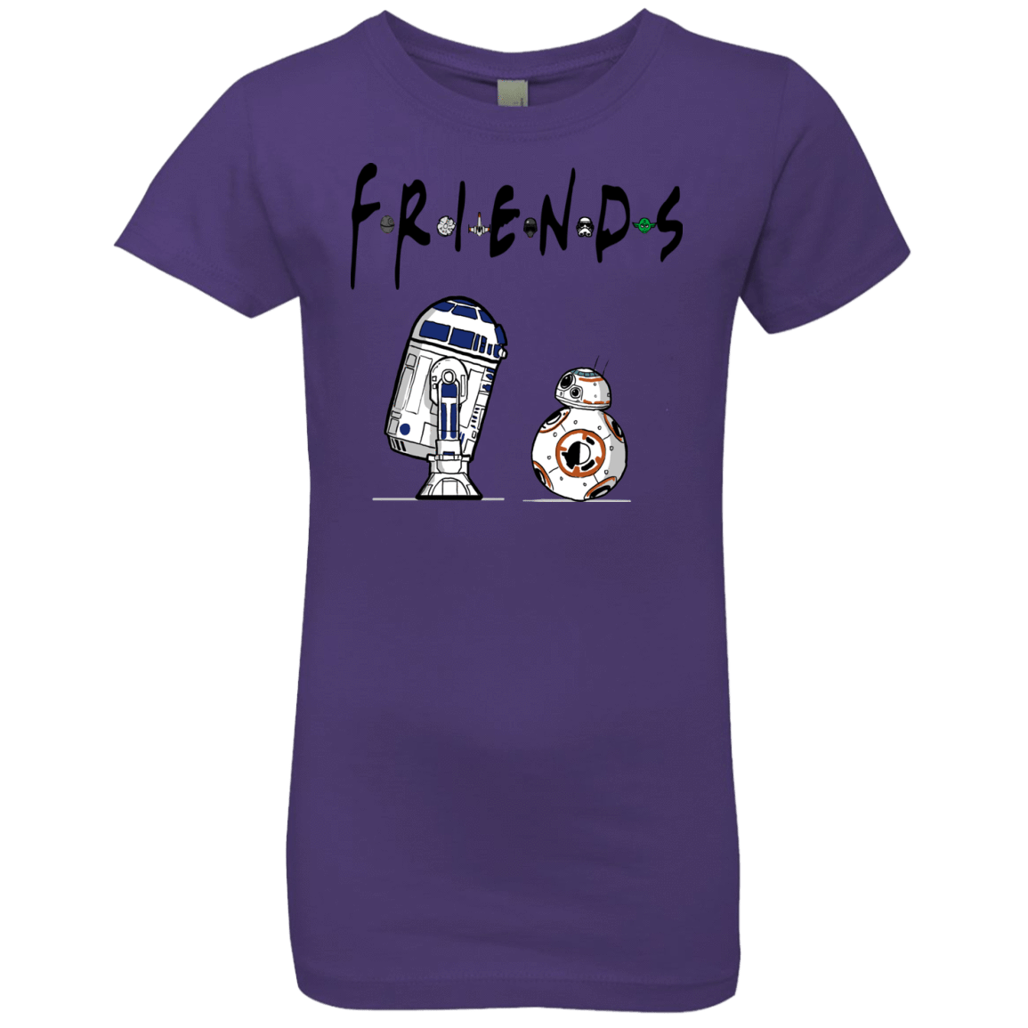 T-Shirts Purple Rush / YXS Droid Friends Girls Premium T-Shirt