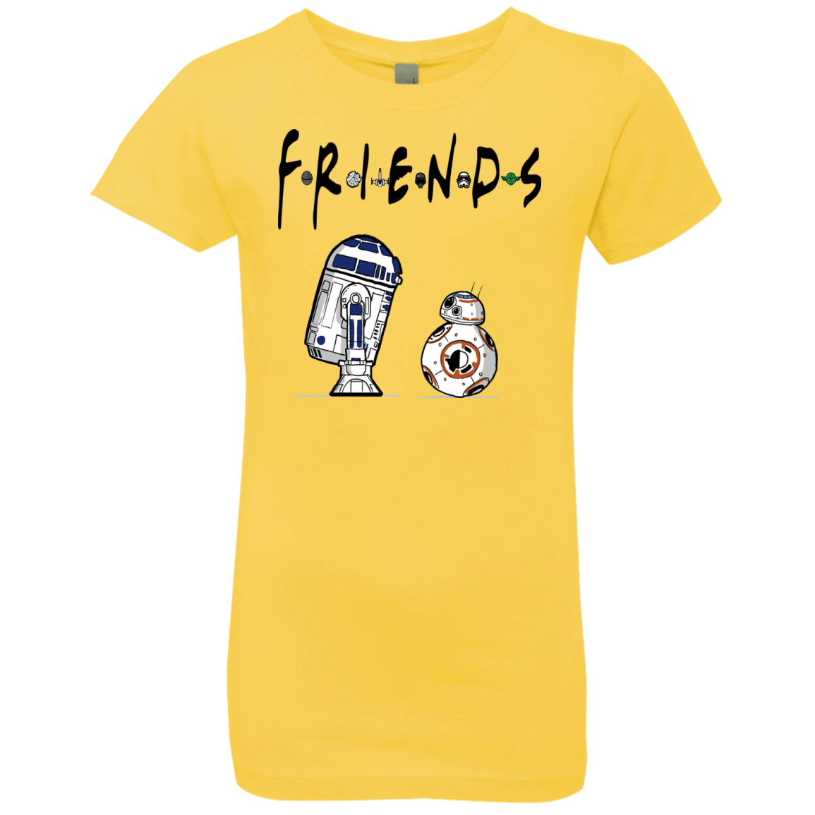 T-Shirts Vibrant Yellow / YXS Droid Friends Girls Premium T-Shirt