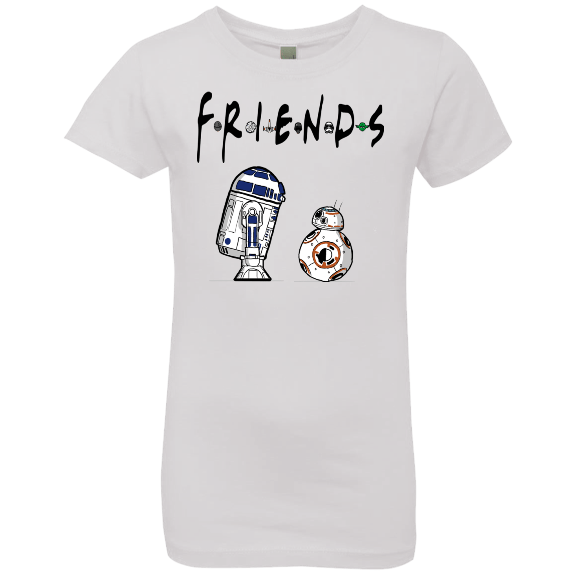 T-Shirts White / YXS Droid Friends Girls Premium T-Shirt