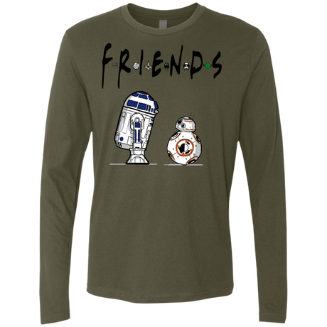 T-Shirts Military Green / Small Droid Friends Men's Premium Long Sleeve