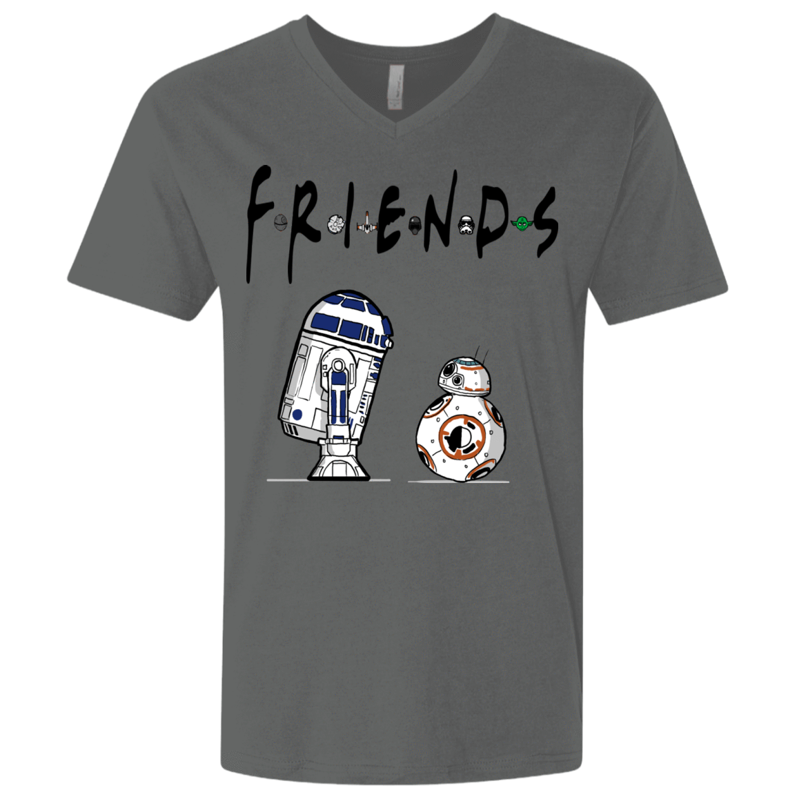 T-Shirts Heavy Metal / X-Small Droid Friends Men's Premium V-Neck