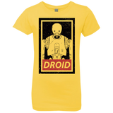 T-Shirts Vibrant Yellow / YXS Droid Girls Premium T-Shirt