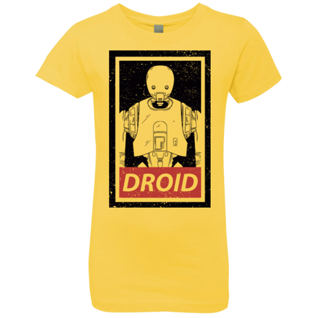 T-Shirts Vibrant Yellow / YXS Droid Girls Premium T-Shirt