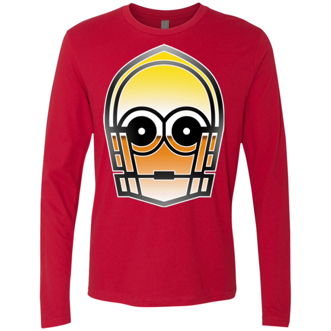 T-Shirts Red / Small Droid Men's Premium Long Sleeve