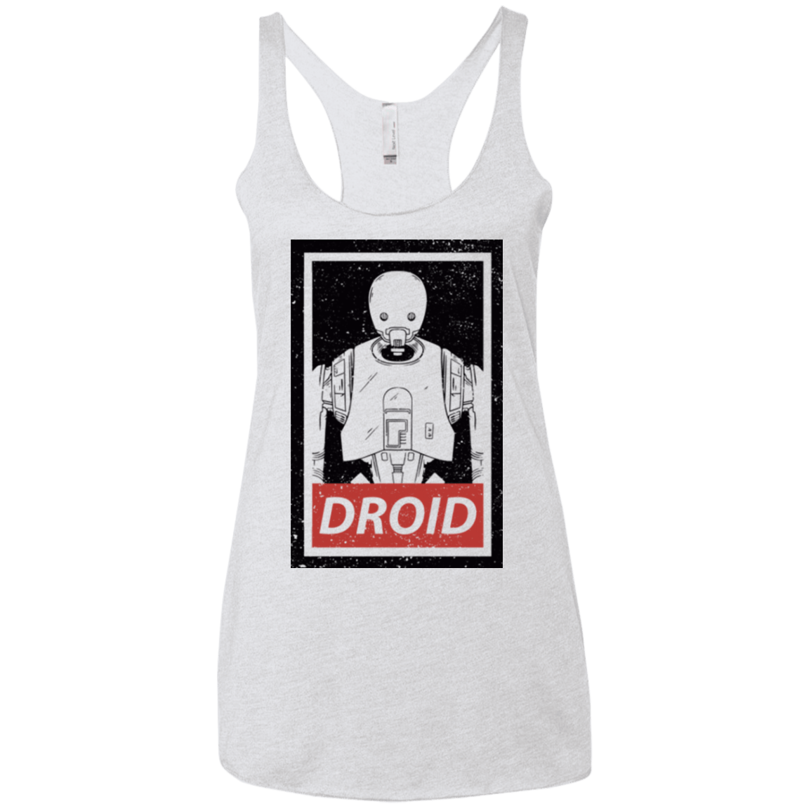 T-Shirts Heather White / X-Small Droid Women's Triblend Racerback Tank