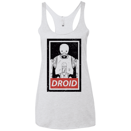 T-Shirts Heather White / X-Small Droid Women's Triblend Racerback Tank
