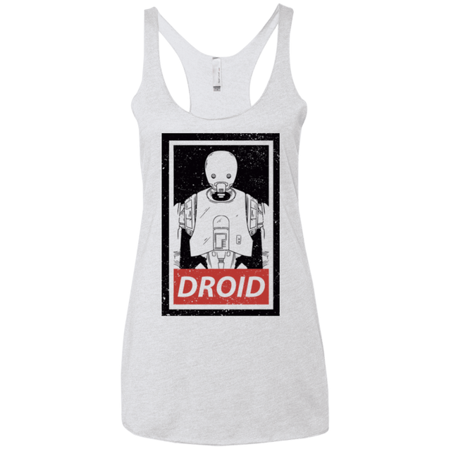 T-Shirts Heather White / X-Small Droid Women's Triblend Racerback Tank