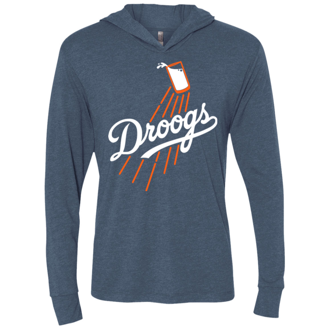 T-Shirts Indigo / X-Small Droogs Triblend Long Sleeve Hoodie Tee