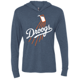 T-Shirts Indigo / X-Small Droogs Triblend Long Sleeve Hoodie Tee