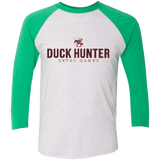 T-Shirts Heather White/Envy / X-Small Duck hunter Triblend 3/4 Sleeve