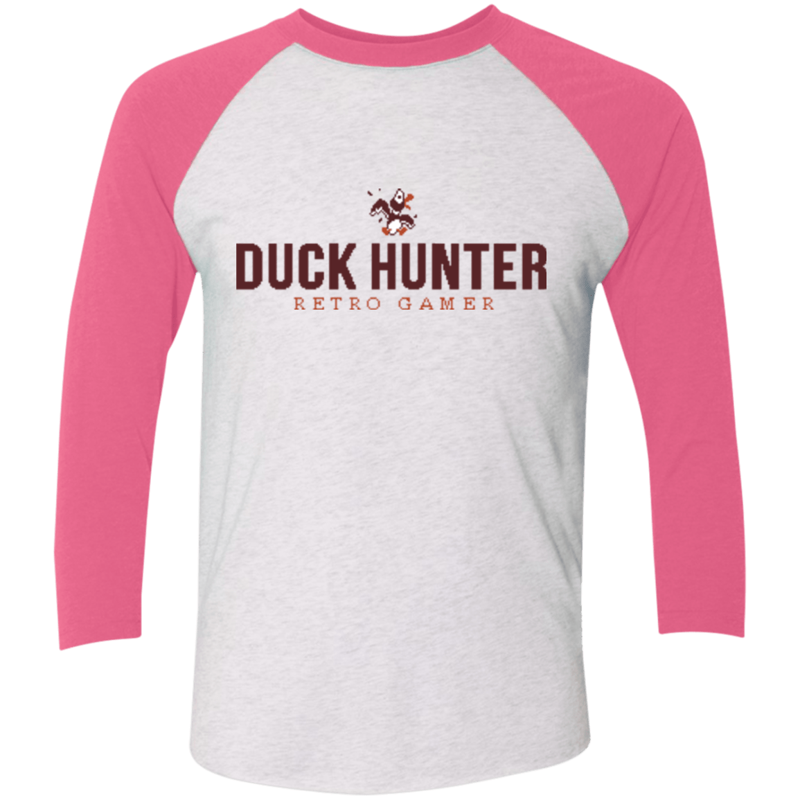 T-Shirts Heather White/Vintage Pink / X-Small Duck hunter Triblend 3/4 Sleeve