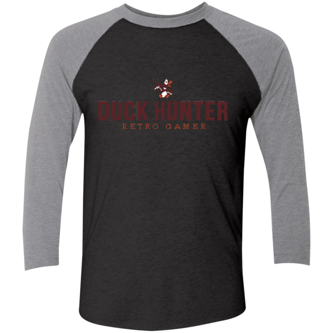 T-Shirts Vintage Black/Premium Heather / X-Small Duck hunter Triblend 3/4 Sleeve