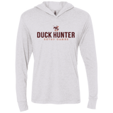 T-Shirts Heather White / X-Small Duck hunter Triblend Long Sleeve Hoodie Tee