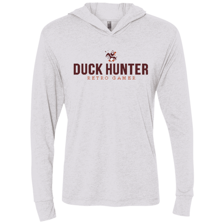 T-Shirts Heather White / X-Small Duck hunter Triblend Long Sleeve Hoodie Tee