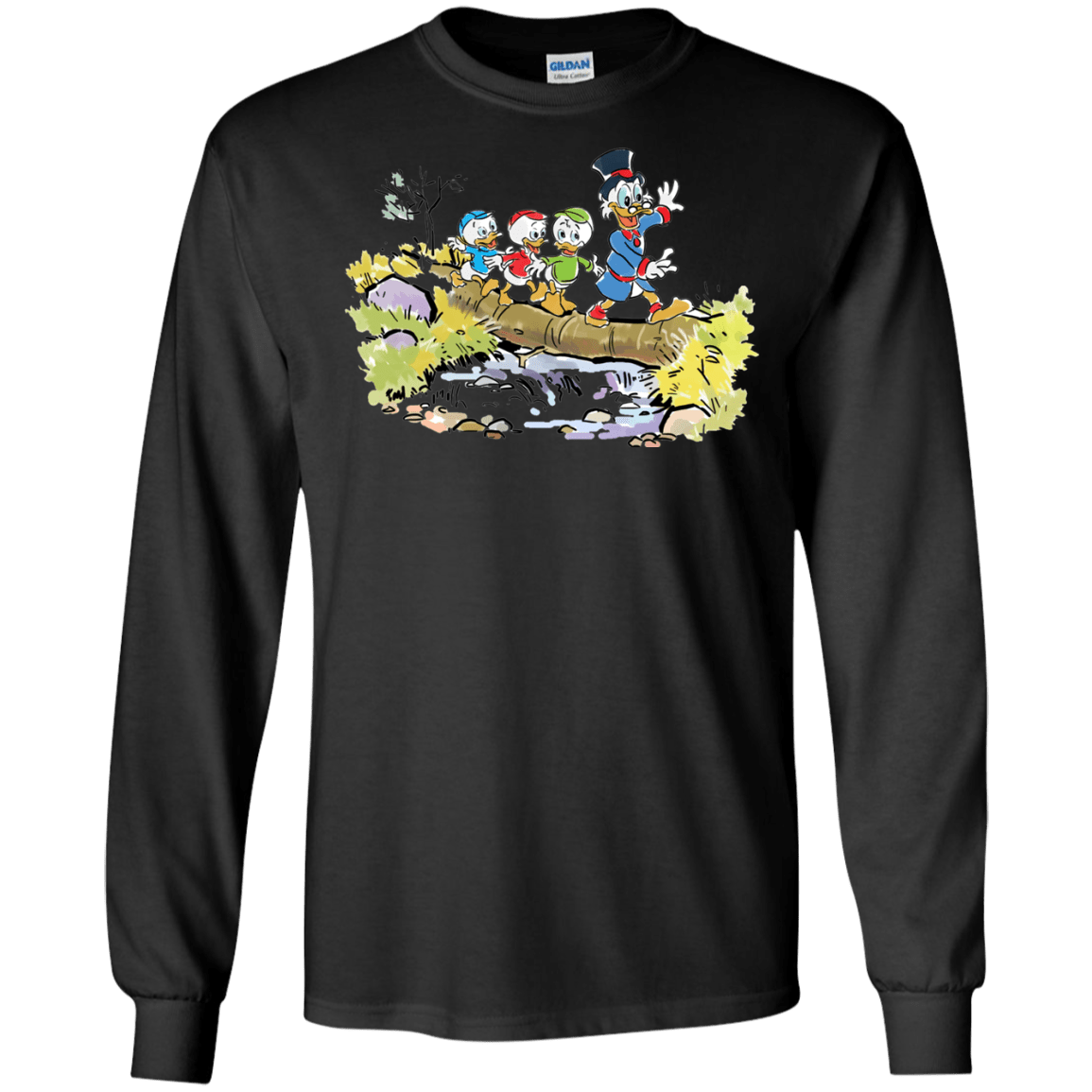 T-Shirts Black / S Duck Tails Men's Long Sleeve T-Shirt