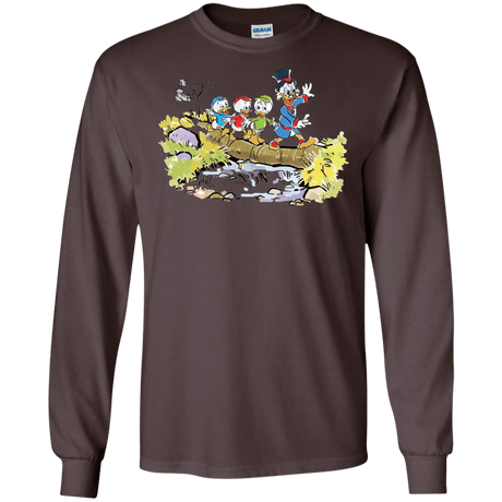 T-Shirts Dark Chocolate / S Duck Tails Men's Long Sleeve T-Shirt