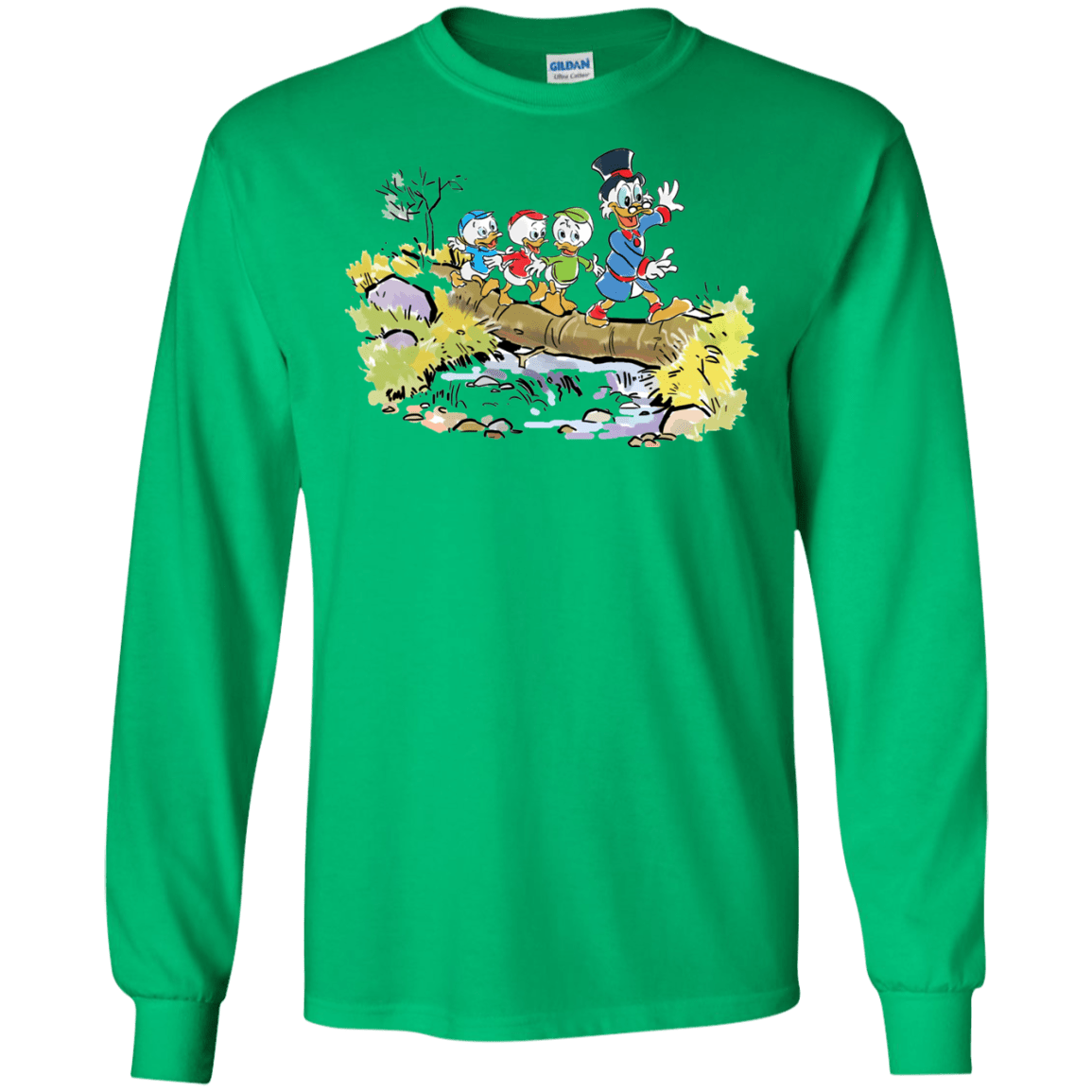 T-Shirts Irish Green / S Duck Tails Men's Long Sleeve T-Shirt