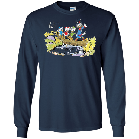 T-Shirts Navy / S Duck Tails Men's Long Sleeve T-Shirt