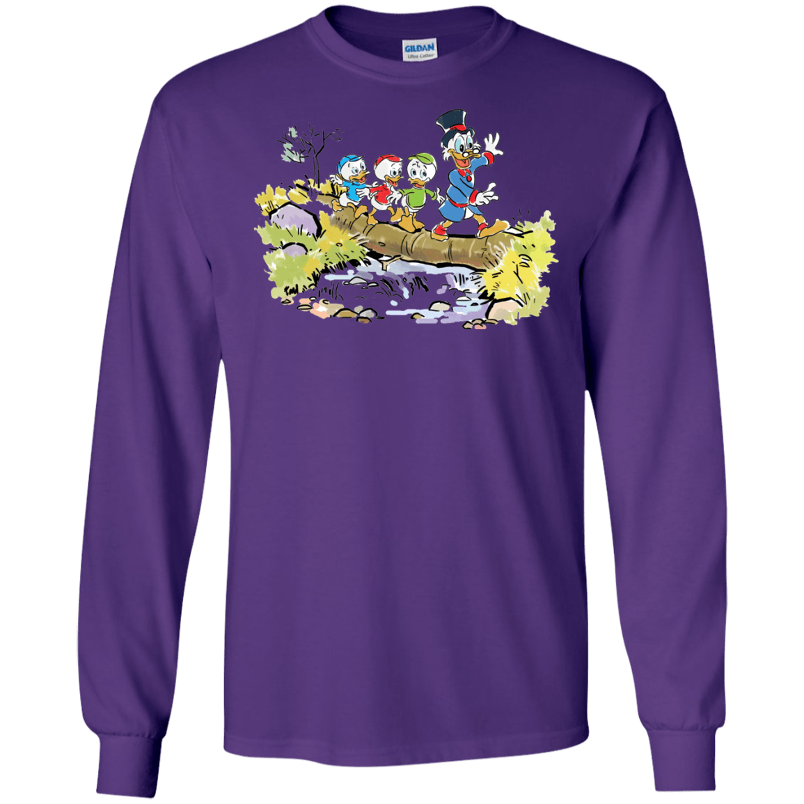 T-Shirts Purple / S Duck Tails Men's Long Sleeve T-Shirt