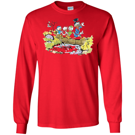 T-Shirts Red / S Duck Tails Men's Long Sleeve T-Shirt